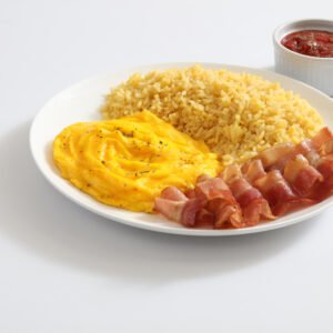 bacon + rice + egg