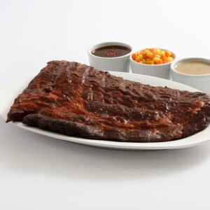 smoked pork ribs platter