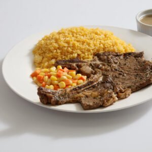 t-bone + rice